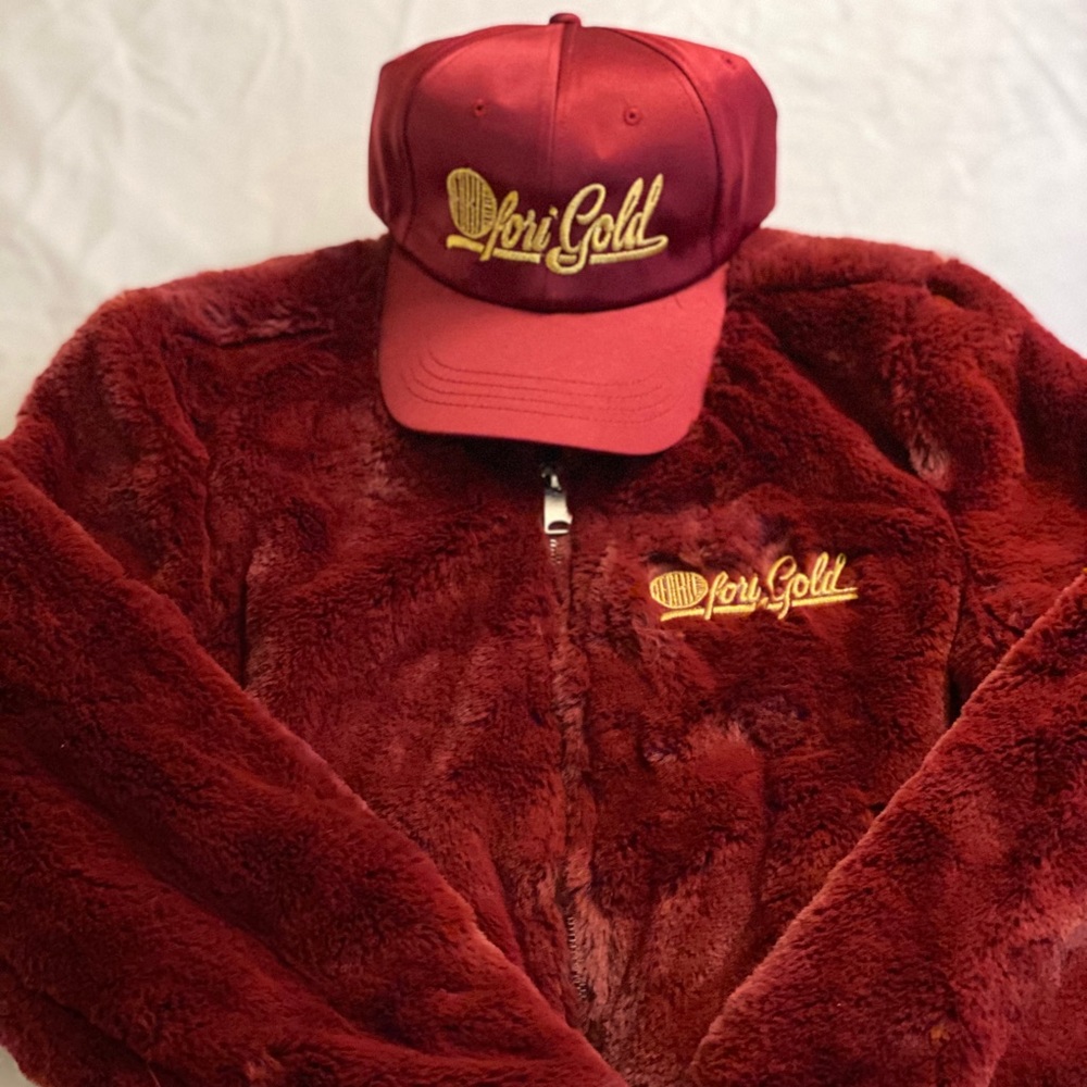 Wine Fur coat